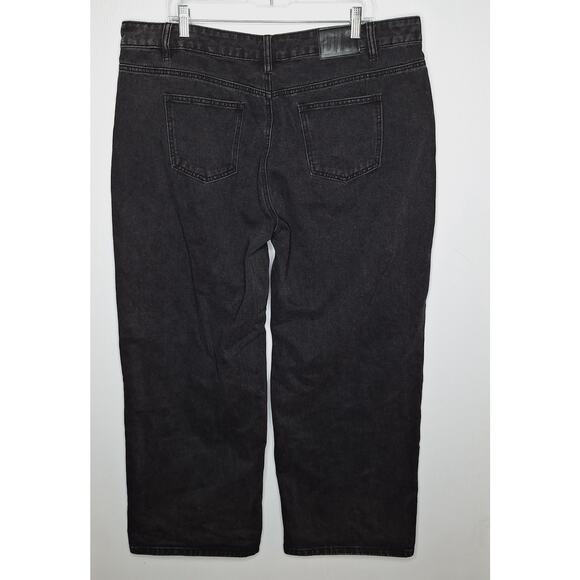 Disturbia Thysania Wide Leg Jeans 38 US 16 Embroidered Death Head Moth Goth Alt - Picture 8 of 9
